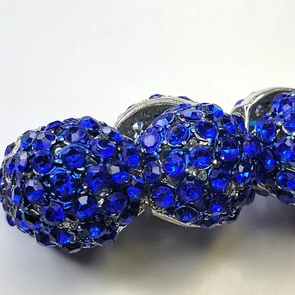 Blue Crystal Rhinestone Bracelet - Picture 4 of 9